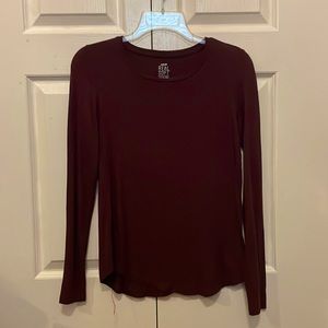 Aerie | Real Soft XS maroon long sleeve shirt